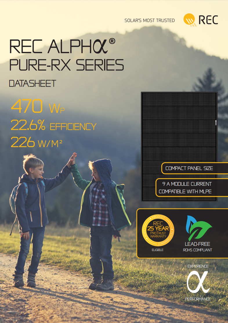 Cover of the REC Alpha Pure-RX Series datasheet