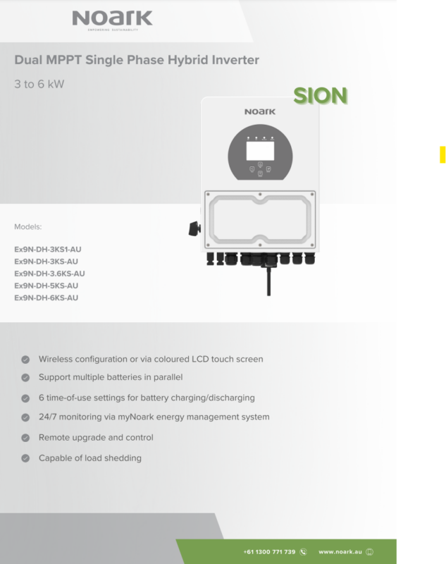 Noark Dual MPPT Single Phase Hybrid Inverter